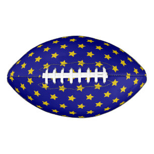 Gold Stars Pattern, Navy Blue, Exclusive Football