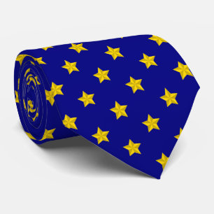 Gold Stars Pattern, Navy Blue, Exclusive Tie