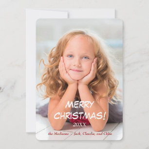 Gold Stars Red Modern Photo Template Christmas