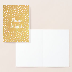 Gold Stars Shine Bright Foil Card