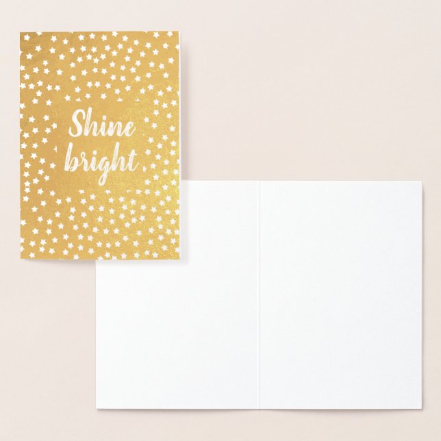 Gold Stars Shine Bright Foil Card (Display)