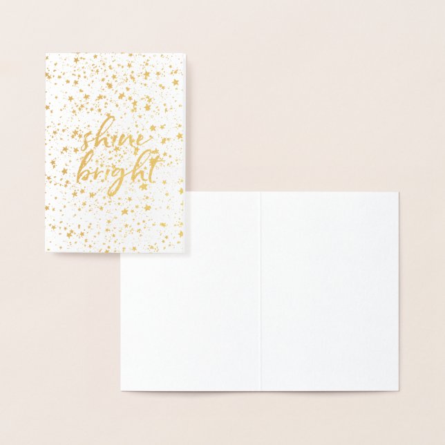 Gold Stars Shine Bright Foil Card (Display)