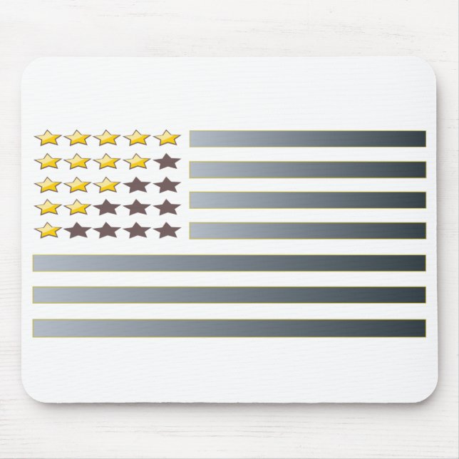 GOLD STARS SILVER STRIPES MOUSE PAD (Front)