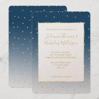 Gold Stars Sky Shine Bright Ombre Wedding