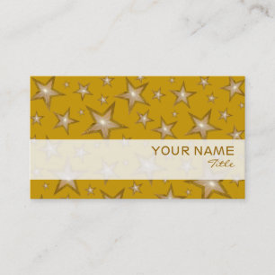 Gold Stars stripe business card template
