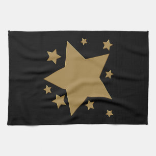 Gold Stars Tea Towel