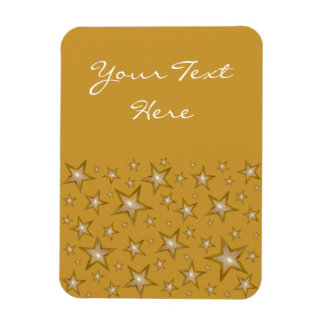 "Gold" Stars 'Text' flexible magnet vertical gold