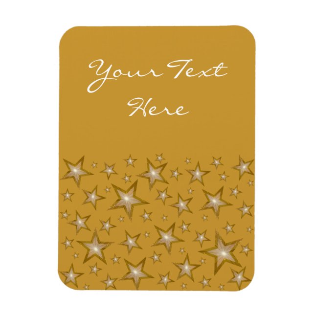 "Gold" Stars 'Text' flexible magnet vertical gold (Vertical)