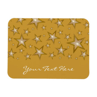 "Gold" Stars 'Your Text' flexible magnet gold
