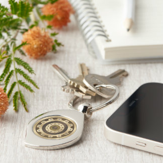 Gold Steampunk Key Ring