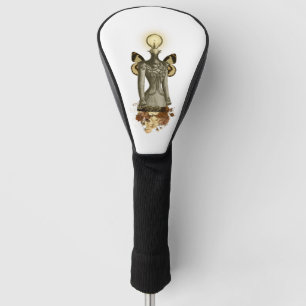 Gold SteamPunk Series Design 3 Golf Head Cover