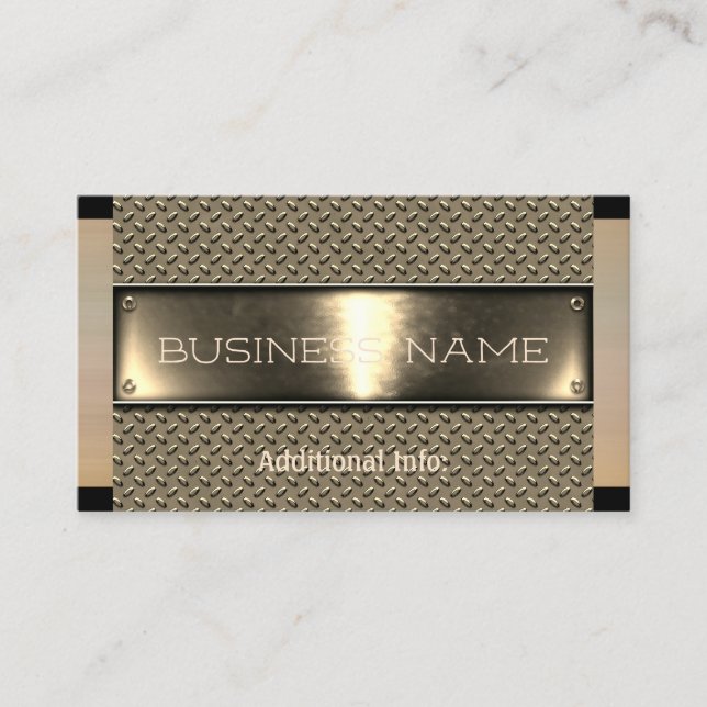 Gold Steel Business Card (Front)