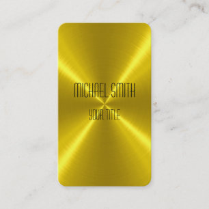 Gold Steel Metal Business Card
