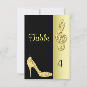 Gold Stiletto & Treble Cleft Invitation