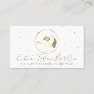 Gold Store Fashion Shop Cap Sport Hat Boutique Business Card