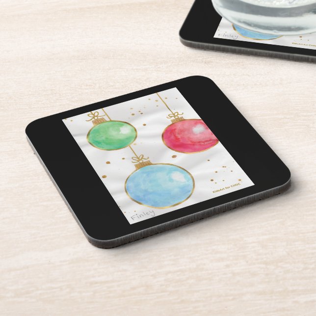 Gold Strings & Pretty Things - KidsArt for CHOC Coaster (Left Side)