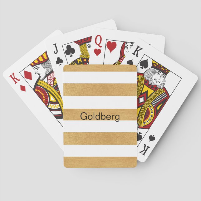 Gold Stripe Custom Playing Card (Back)