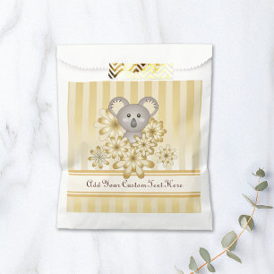 Gold Stripe Koala Baby Shower / Kids Birthday Favour Bags