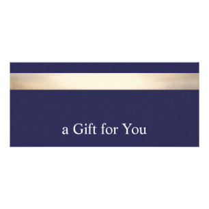 Gold Stripe Navy Blue Gift Certificate