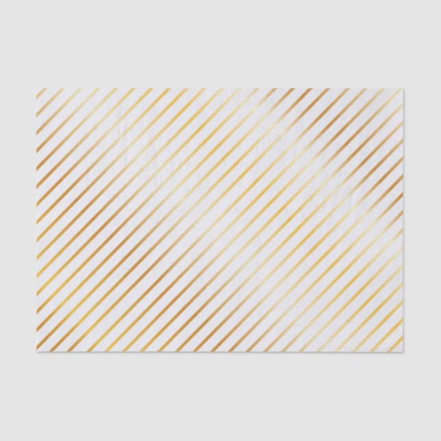 Gold Striped Elegance Tissue Paper (Front)