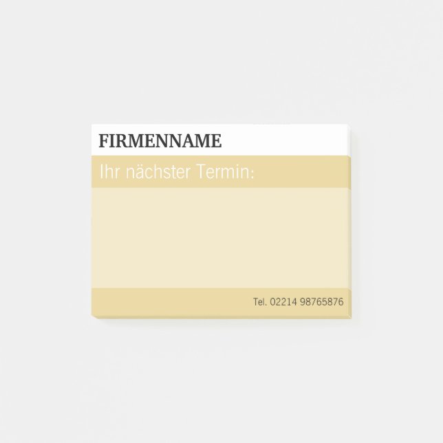 Gold Striped Luxury Sticking Notes (Front)