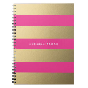 Gold Striped   Notebook