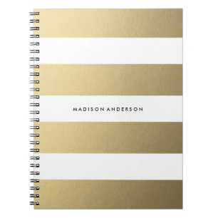 Gold Striped   Notebook