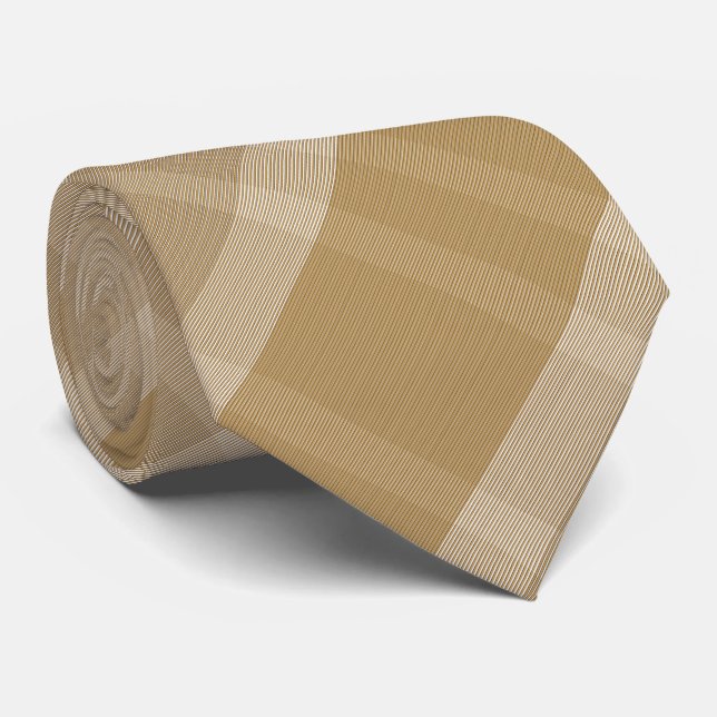 Gold Striped Pattern Tie (Rolled)