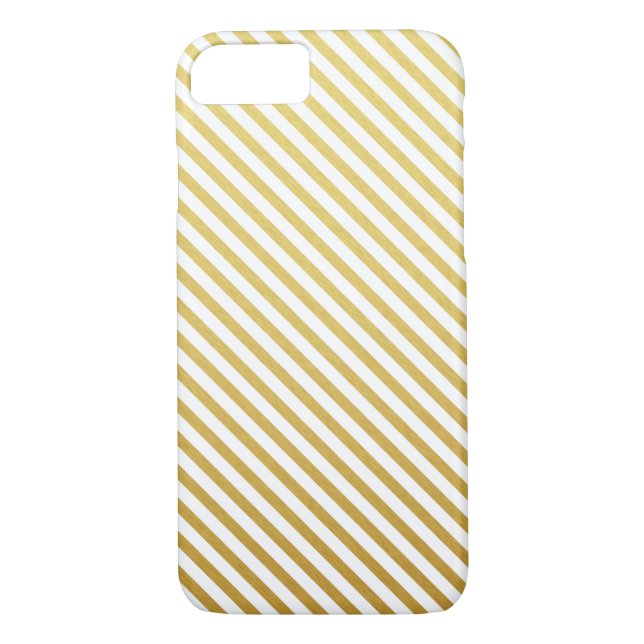 Gold Stripes Pattern iPhone 7 Case (Back)