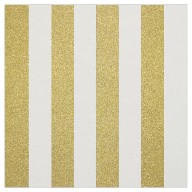Gold Stripes, White Stripes, Striped Pattern Fabric (Swatch)