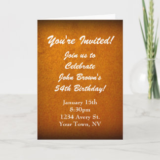 Gold Stucco Birthday Invitation Instant Download