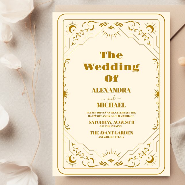 Gold Sun and Moon Tarot Card Wedding (Creator Uploaded)