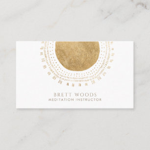 Gold Sun Meditation Instructor Business Card