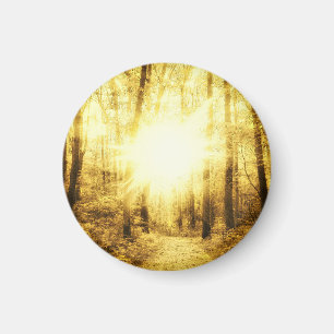 GOLD SUN SMALL ROUND MAGNET