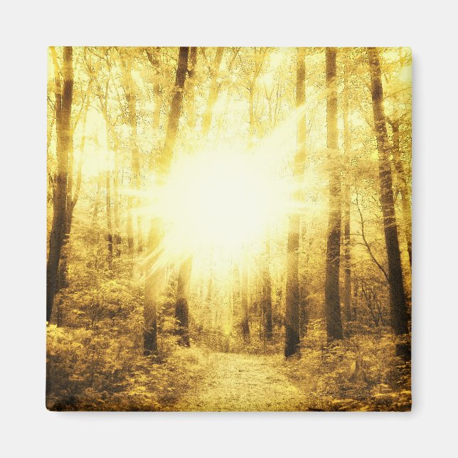 GOLD SUN SQUARE MAGNET (Front)