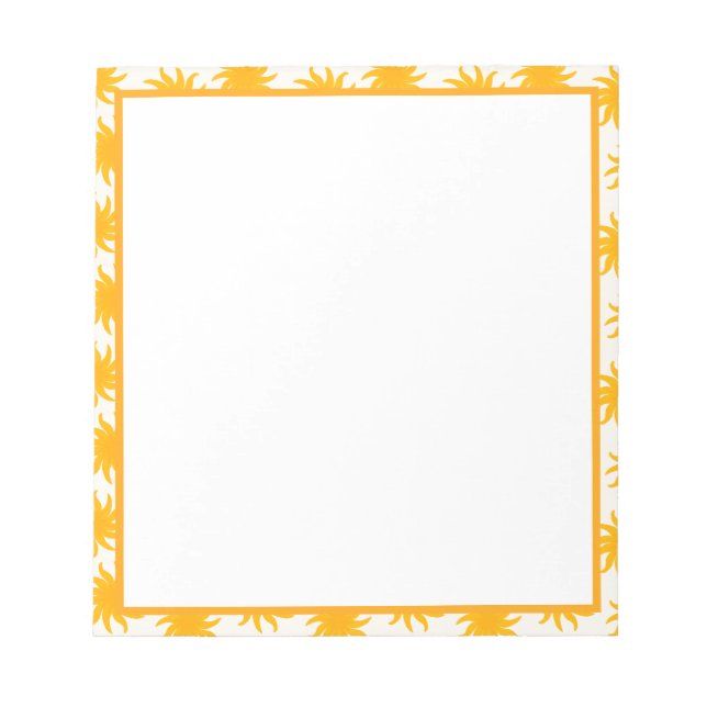 Gold Sunburst Border Notepad (Front)