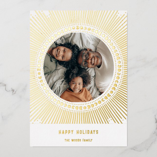 Gold sunburst frame art deco photo (Front)