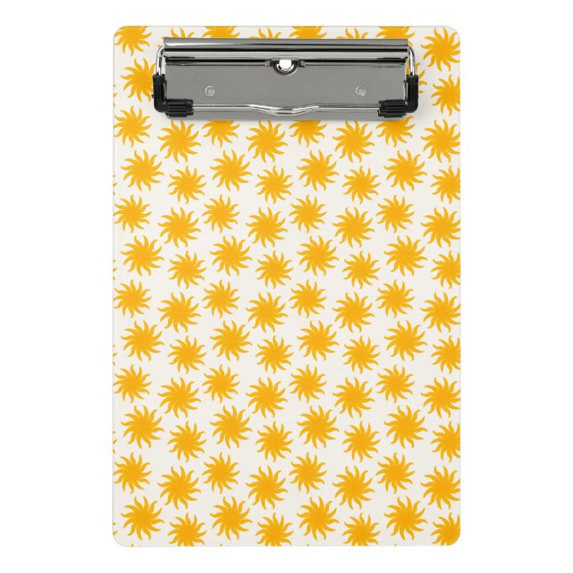 Gold Sunburst Pattern Mini Clipboard (Front)