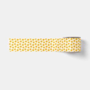 Gold Sunburst Pattern Satin Ribbon