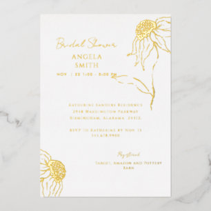 Gold Sunflower Bridal Shower 