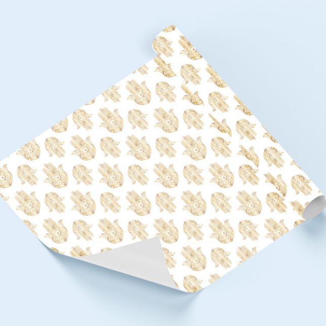 Gold Sunflower Hamsa Hand Wrapping Paper (Creator Uploaded)