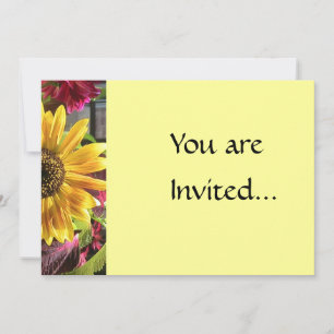 Gold Sunflower Invitation