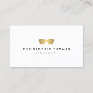 Gold Sunglasses II DJ Business Card