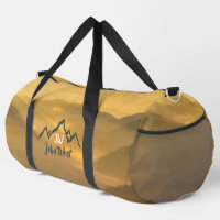Gold sunrise personalizable mountains monogram