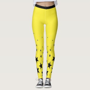 gold super star leggings