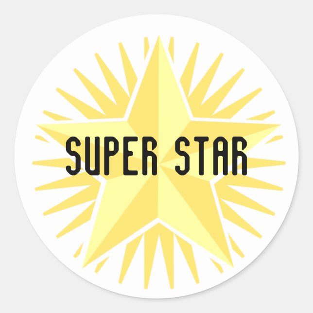 Gold Super Star Sticker (Front)