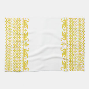 Gold Swans Tea Towel
