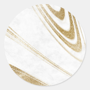 Gold Swirl Accent Sticker   Minimal Branding Seal