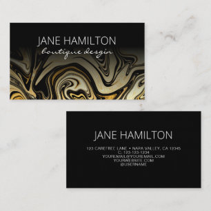 Gold Swirl Boutique Design Business Card