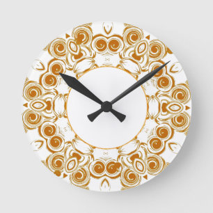 Gold Swirl Clock